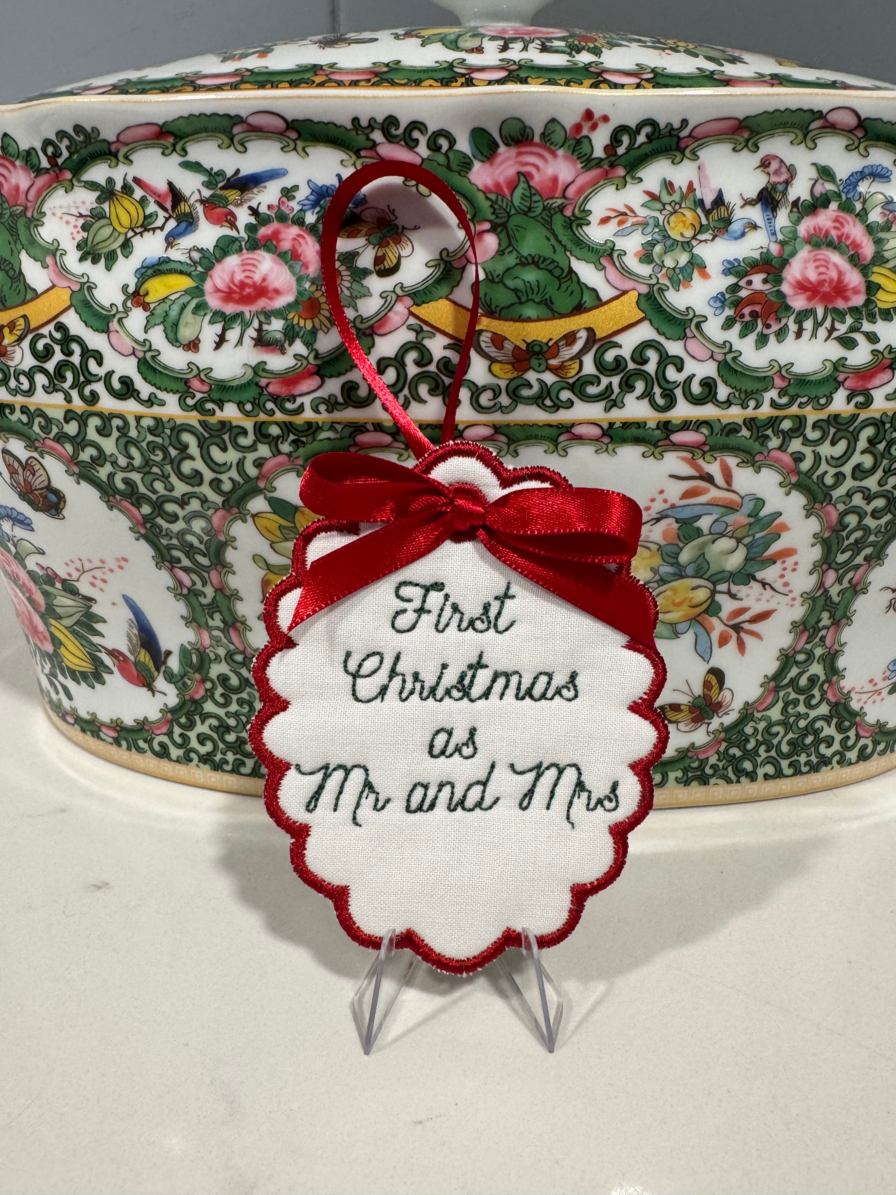 First Christmas as Mr. & Mrs. Ornament