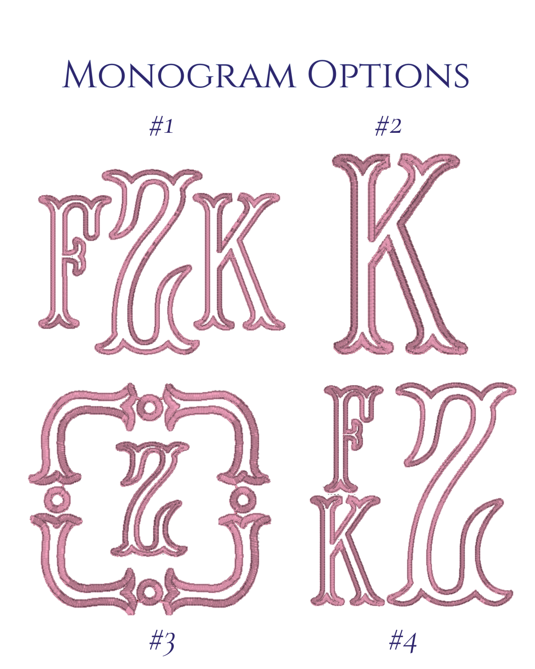 Scalloped Monogrammed Hand Towels