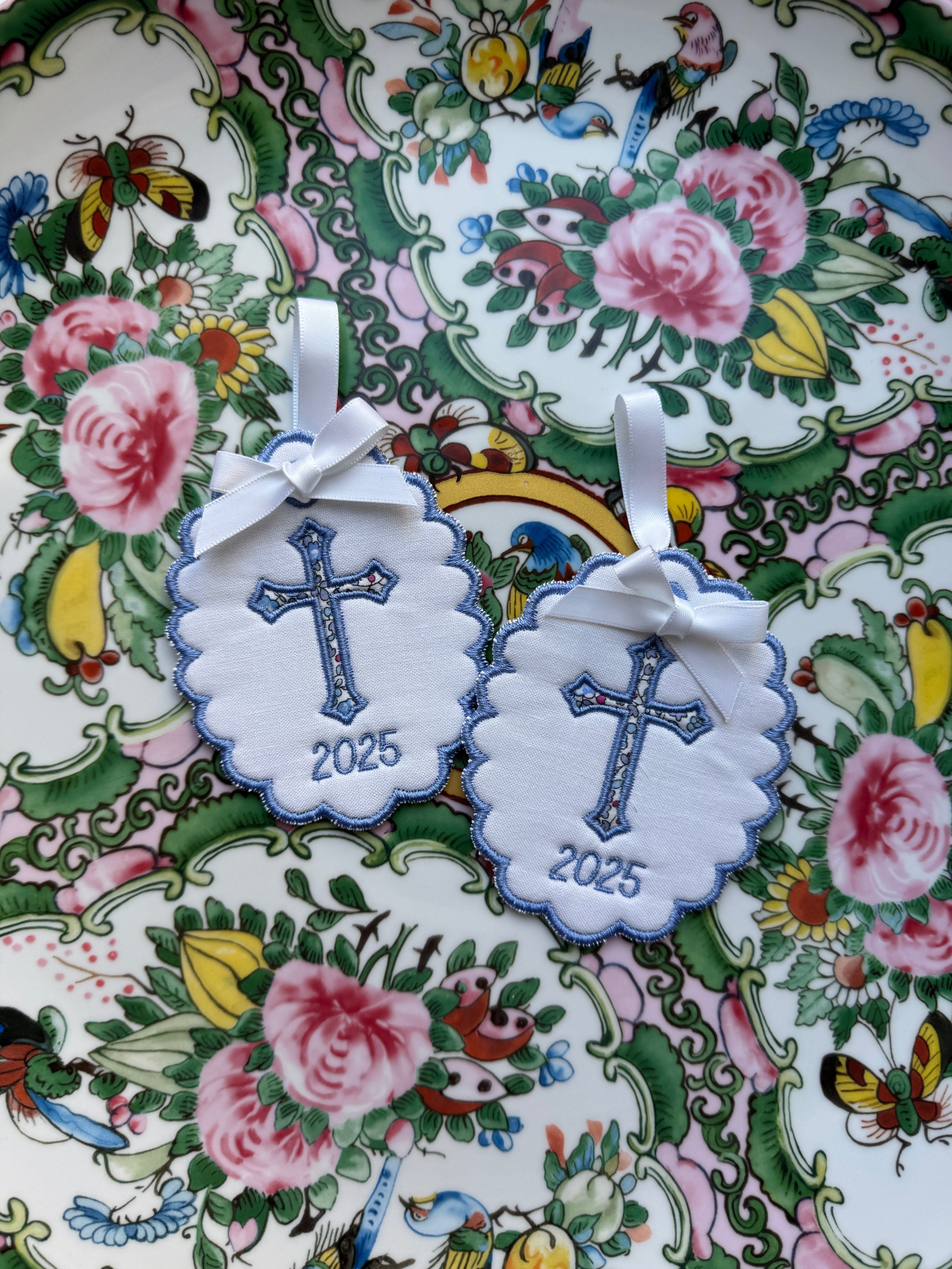 Liberty London Appliqué Cross Ornaments