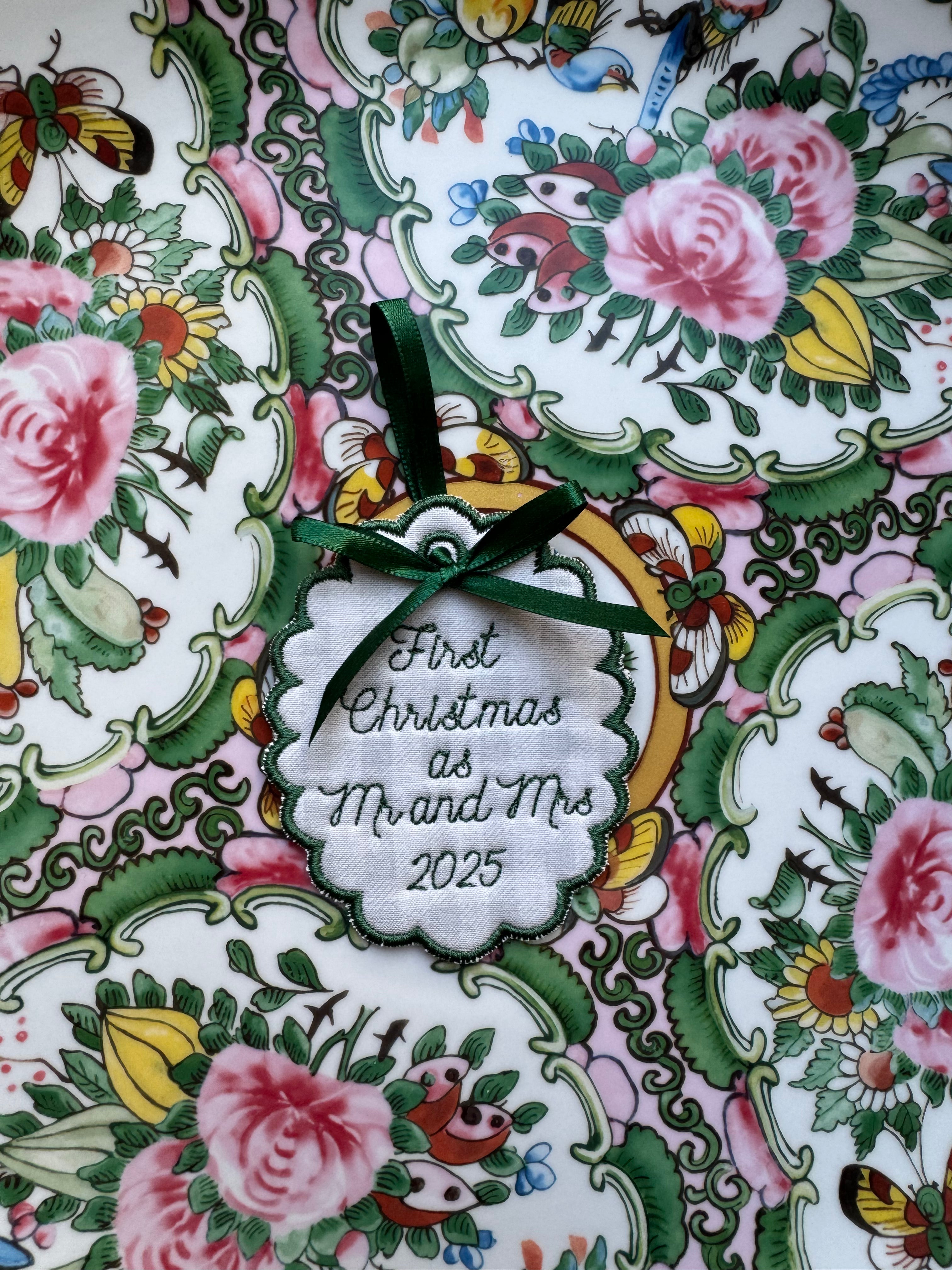 First Christmas as Mr. & Mrs. Ornament