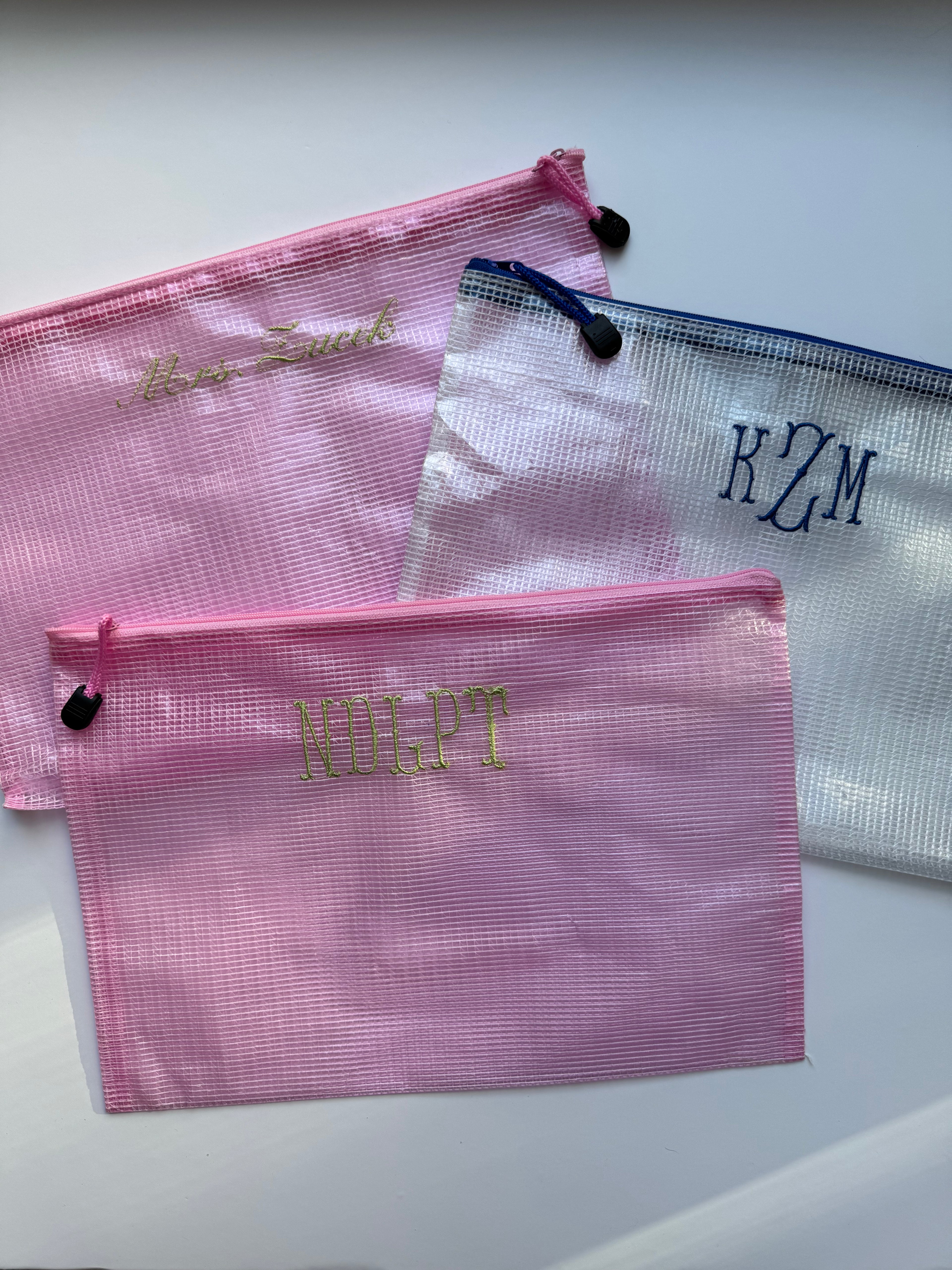 Monogrammed Project Bags