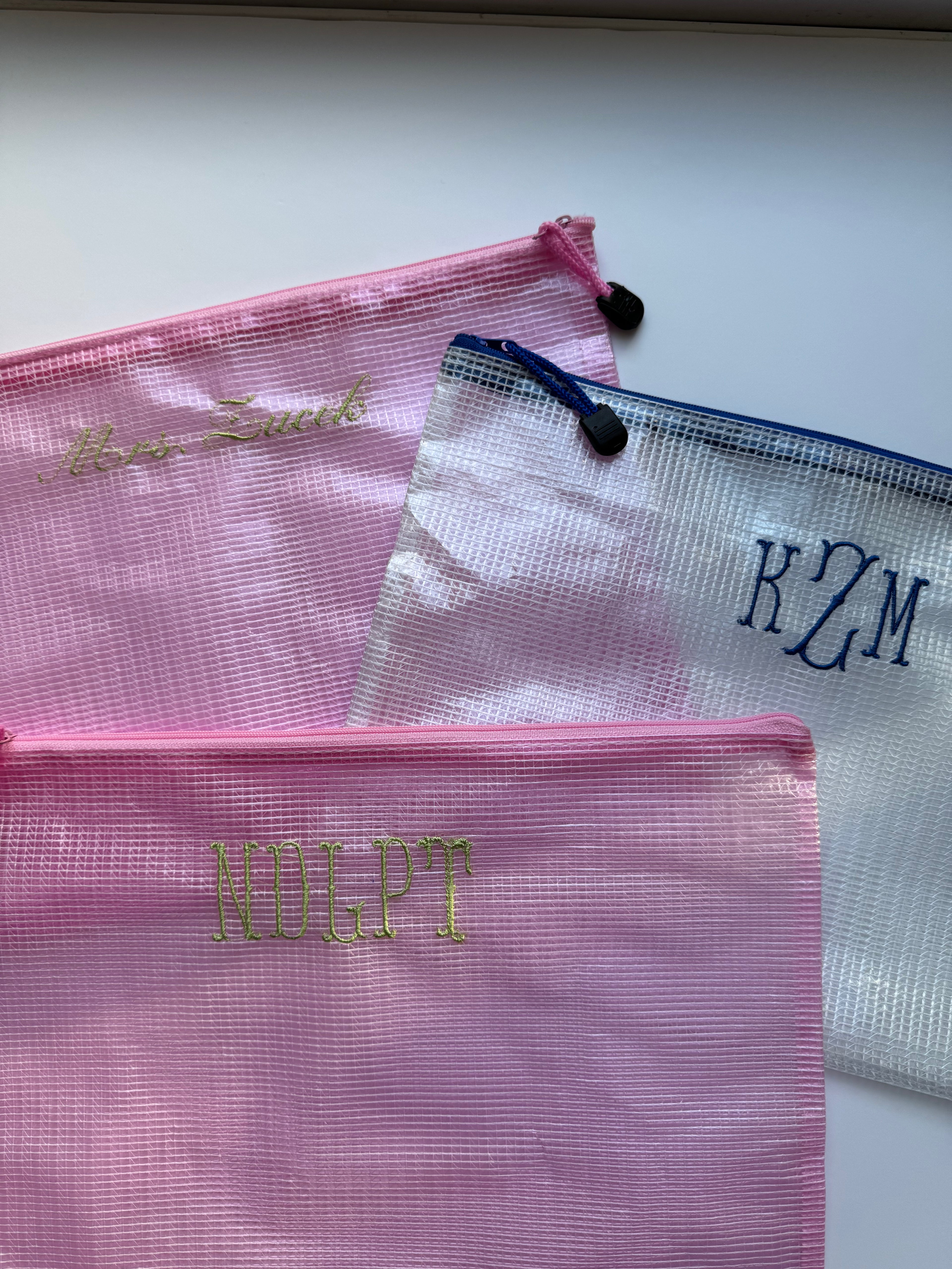 Monogrammed Project Bags